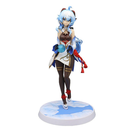 Dee Manshe Genshin Impact Ganyu Follows the Moon, Beautiful Girls anime Handmade Cartoon Peripheral Model Ornaments